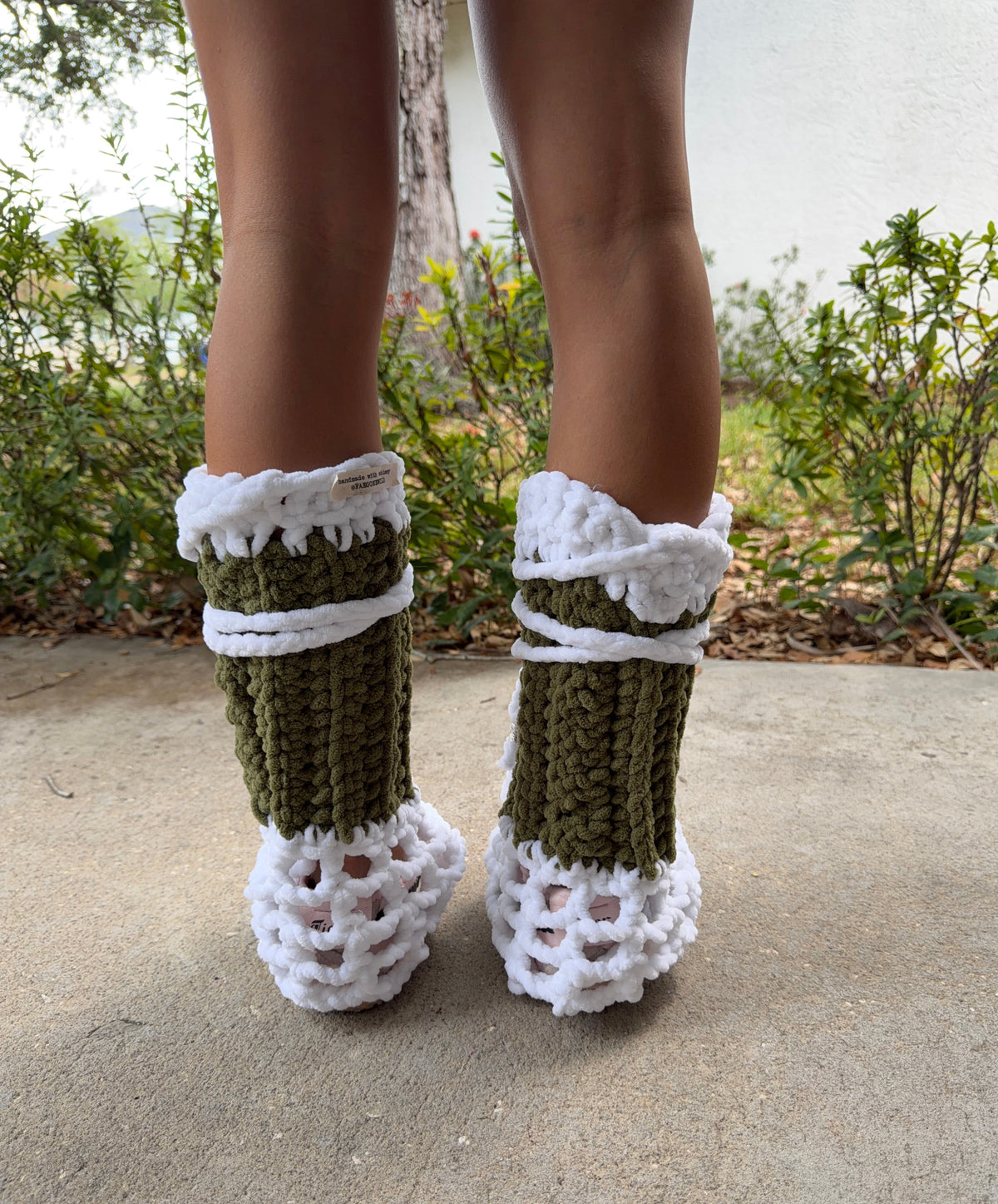 Olive leg warmers