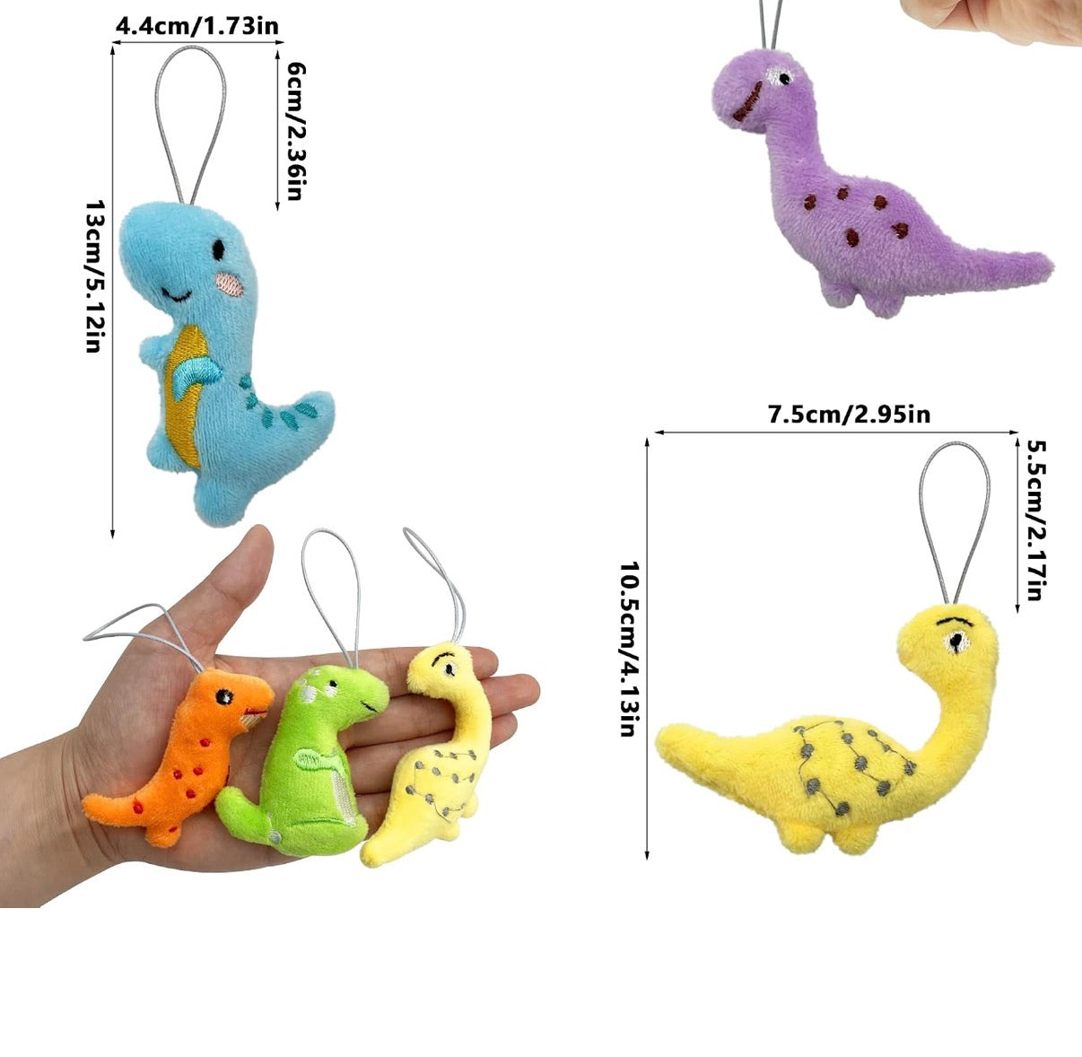 Plush dino charm
